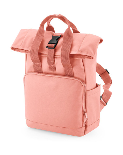 Recycled Mini Twin Handle Roll-Top Backpack - Blush Pink / ONE SIZE