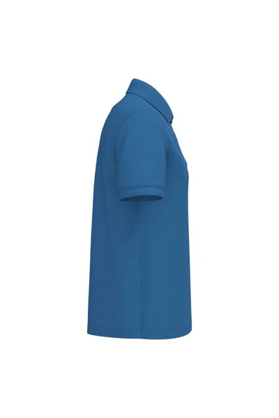 Men's Short-Sleeved Piqué Polo Shirt - Light Royal Blue / L
