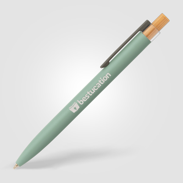 Stylo Reborn en aluminium recyclé - Sarcelle / Jet d’encre 4 couleurs