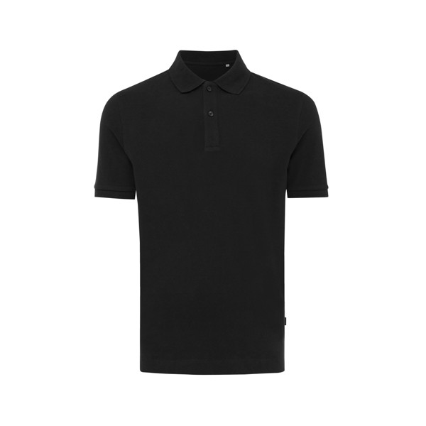 Polo en coton piqué et recyclé Iqoniq Yosemite - Noir / M