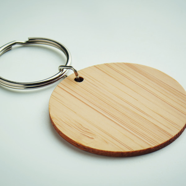 Porta-chaves redondo de bambu Roundboo