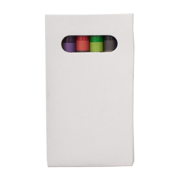 8 cm wax crayon set - White