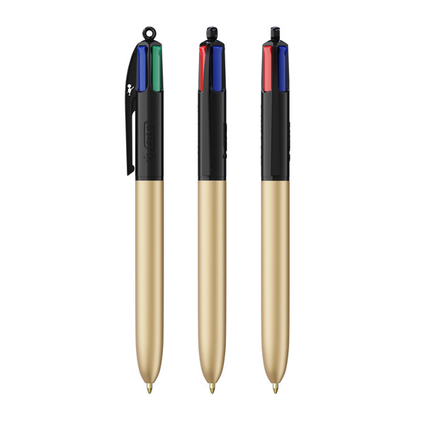 BIC® 4 Couleurs® Glacé - Black - Glacée or