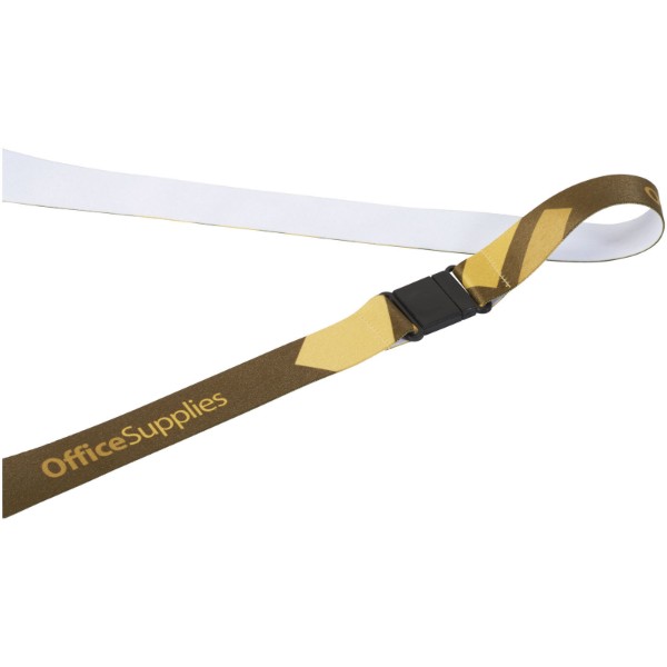 Adel vollfarbig bedrucktes Lanyard - einseitig - weiss / 15mm