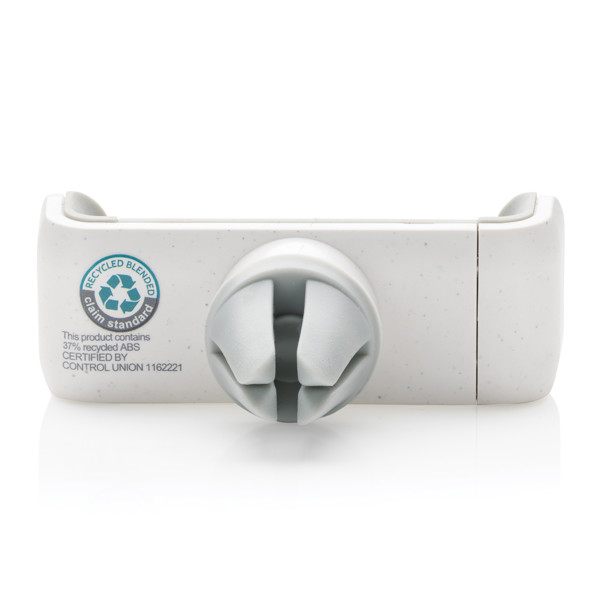 Acar car phone holder, recycled ABS, 360° rotation - White