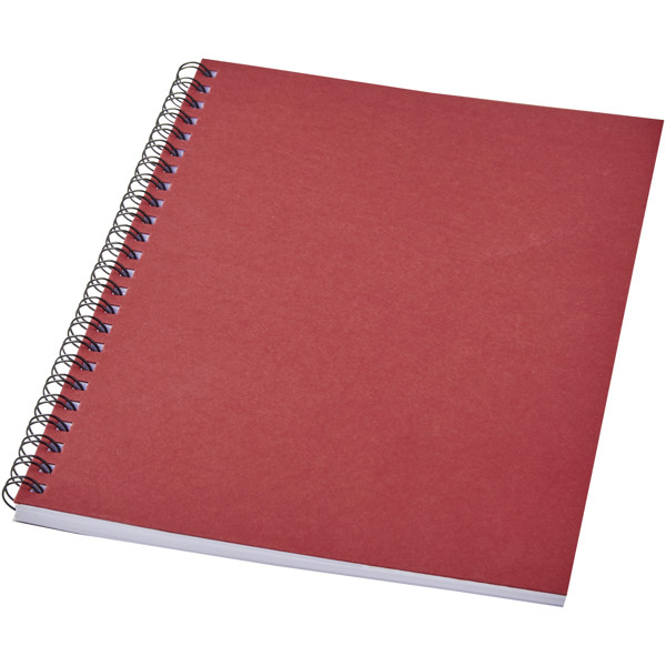 Blocco note A5 riciclato colorato con spirale Desk-Mate® - Rosso