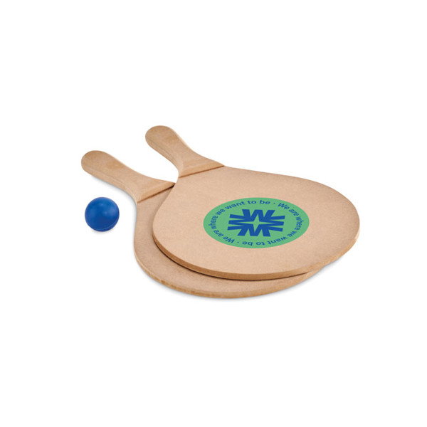 Set za tenis na plaži Raquet, MDF vesla 375x190 mm