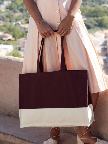 EarthAware® Organic Contrast Shopper - Rose / Natural