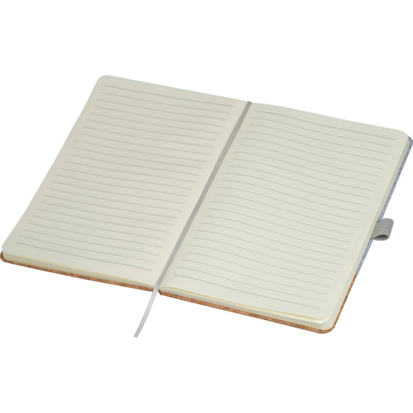 A5 notebook out of cork and felt TERESA - Silvergrey