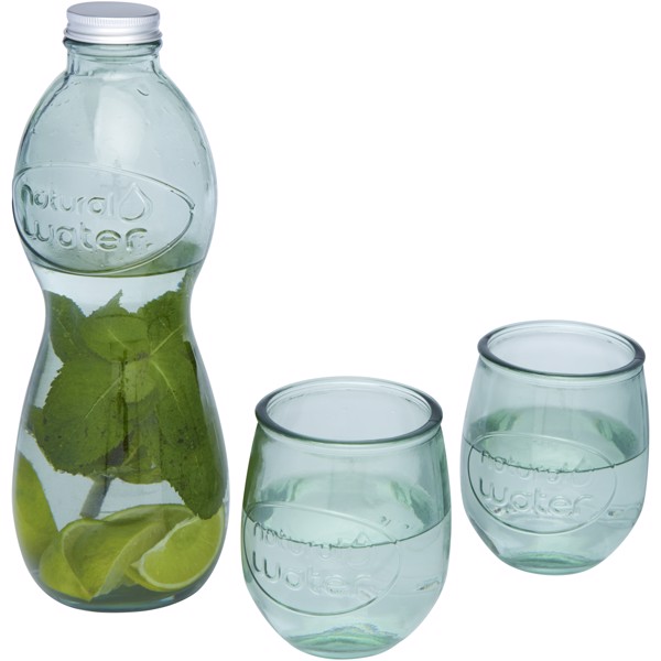 Set de 3 vasos de vidrio reciclado "Brisa"