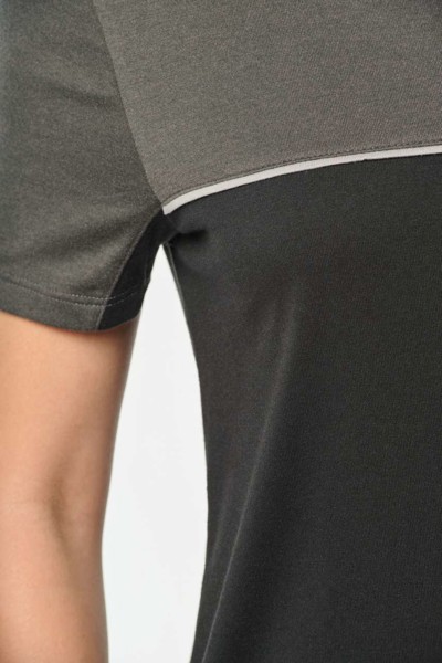 Unisex Eco-Friendly Short Sleeve Two-Tone T-Shirt - Black / Dark Grey / M