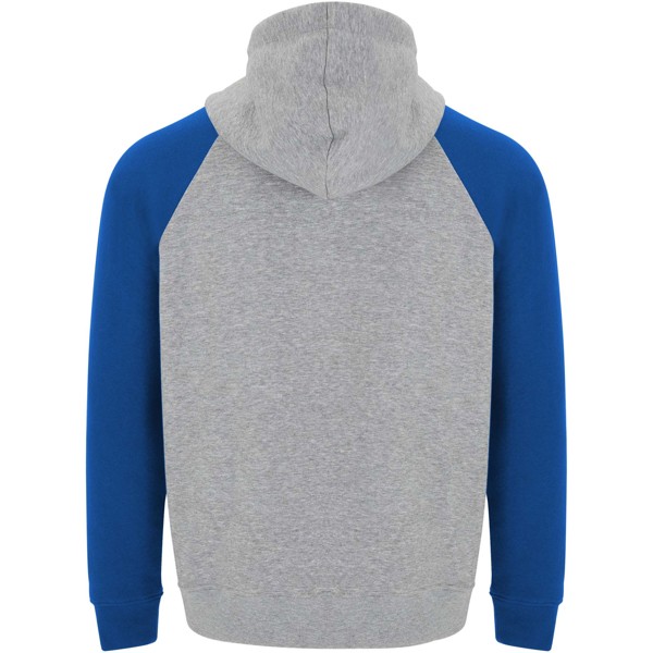 Badet zweifarbiger Kapuzenpullover für Kinder - heather grau / royalblau / 11/12