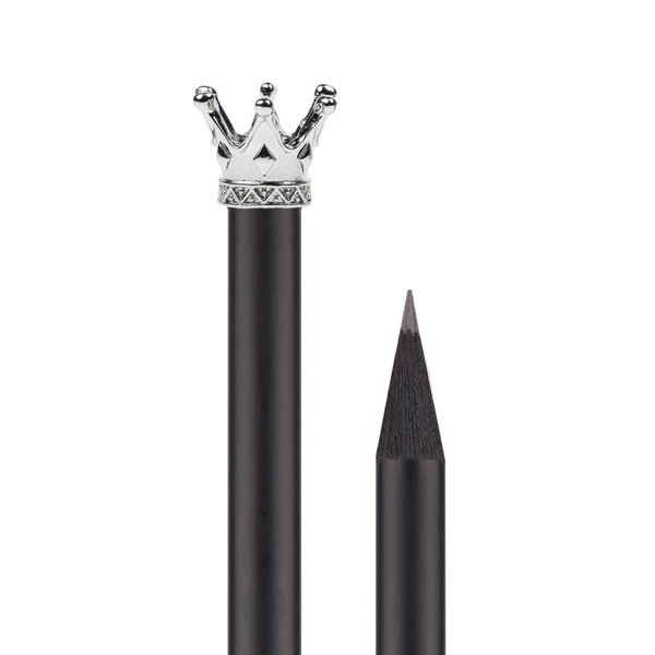 pencil with metal crown - Silver (Kings Crown) - Silver (Kings Crown)