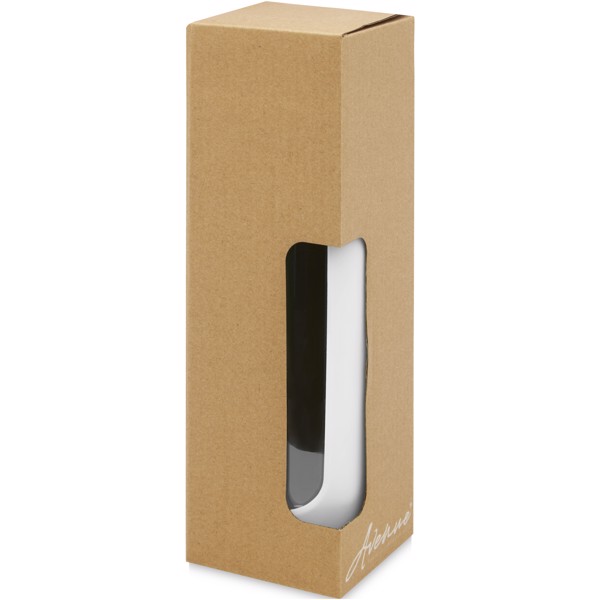 Garrafa de vidro borossilicato de 600 ml com pega de silicone "Tidan" - Branco