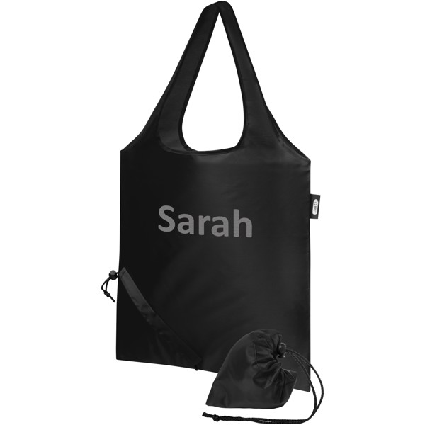 Sabia RPET foldbar mulepose 7L - Ensfarvet sort