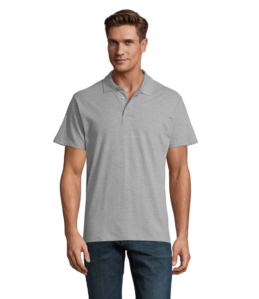 SPRING II  Polo homen  210g - Cinzento Melange 2L