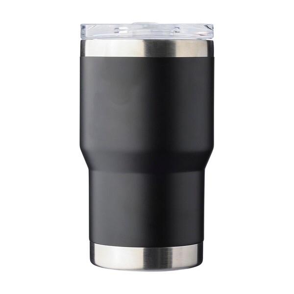 Travel mug Ayen | Recycled stainless steel | 350 ml | Ceramic coating - black