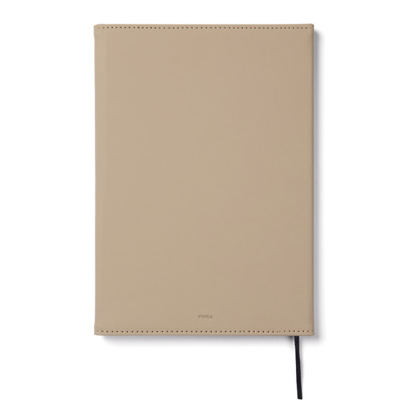 VINGA Baltimore GRS certified paper & PU notebook - Greige