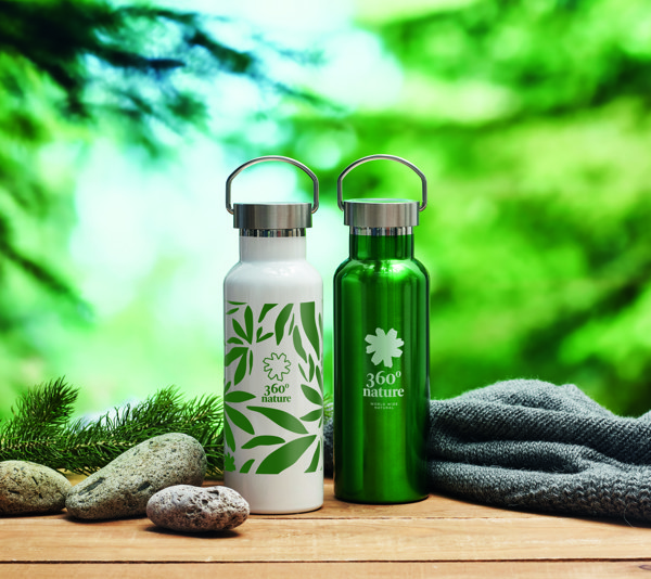 Doppelwandige Flasche 500 ml Florence - Weiß