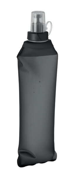 Skladacia fľaša na vodu 500ml Biter - Čierna