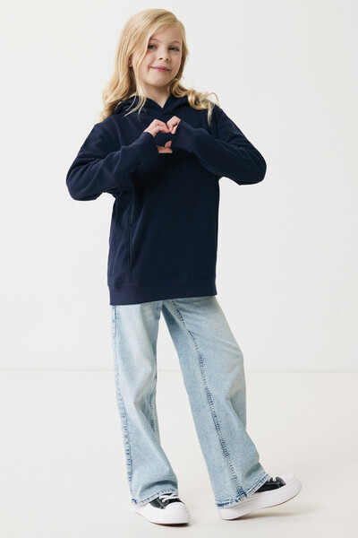 Sweat à capuche avec poches latérales Iqoniq Yengo Kids - Bleu Marine / 56