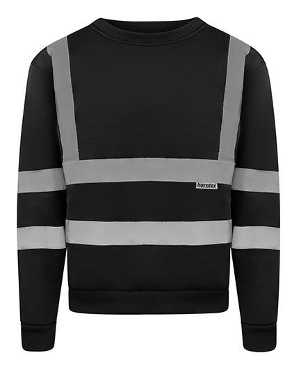 Hi-Vis Workwear Sweatshirt Limerick - Black / XL