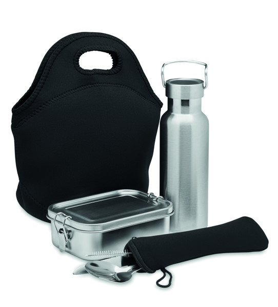 Set à déjeuner en acier inox. Ily