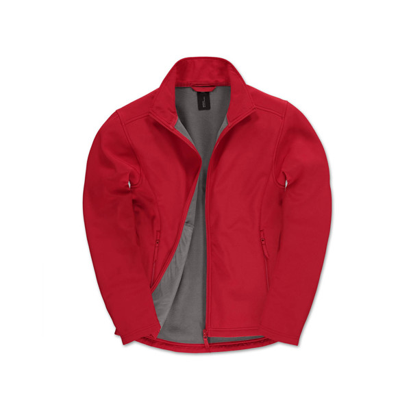 Casaco B&C Id.701 Softshell Men 300G - 96% Poliéster/ 4% Elastano - Vermelho / M