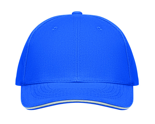 Cappellino a 6 pannelli Buffalo - Bianco / Blu