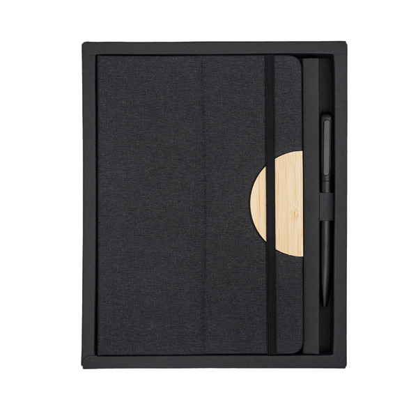 Fold notepad & pen set - Black