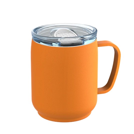 Thermo mug RETUMBLER-myNIZZA CERAMIC, Orange - White