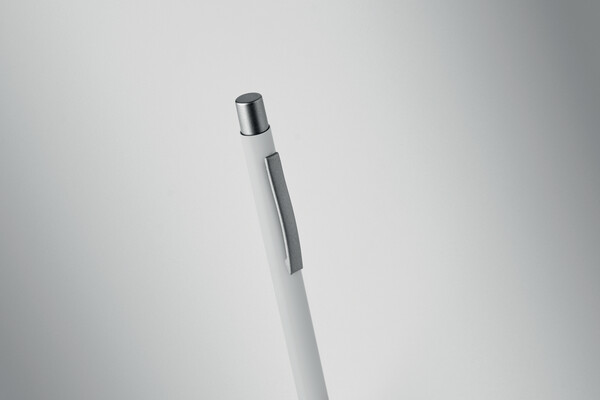 Recycled aluminium ball pen Nali - White