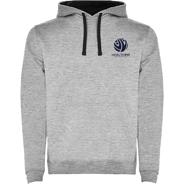 Felpa con cappuccio da uomo Urban - Grigio mélange / Nero / M