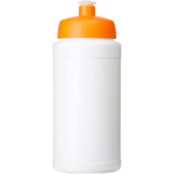 Bidon Baseline® Plus o pojemności 500 ml z wieczkiem sportowym - Biały / Pomarańczowy