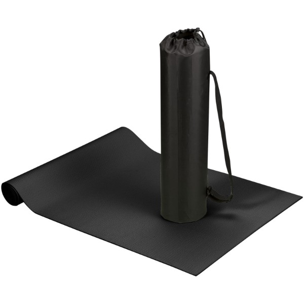 Cobra fitness- og yogamåtte - Ensfarvet Sort
