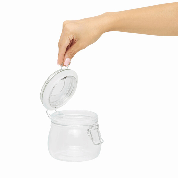 Glass storage jar, approx. 500 ml CLICKY M