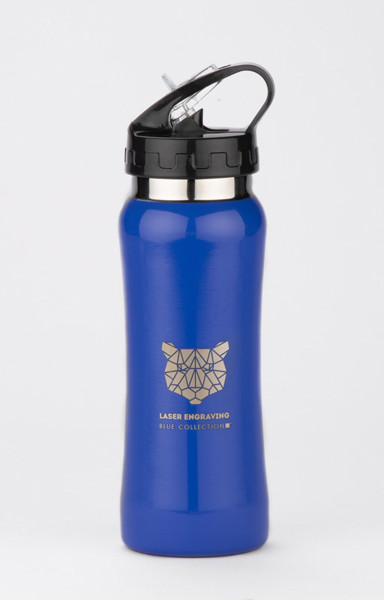 Bidon stalowy PATRO 600 ml - Niebieski