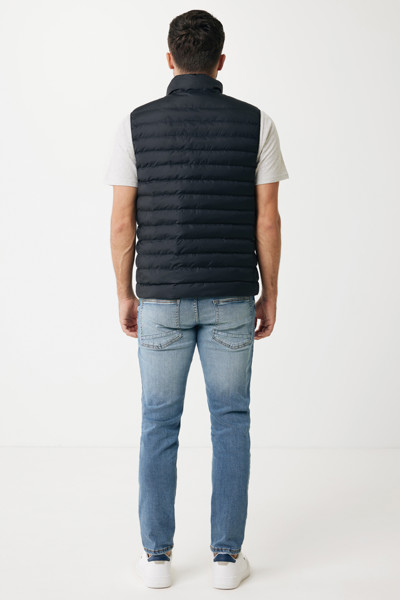 Iqoniq Meru moški telovnik, recikliran poliester - Črna / 5XL