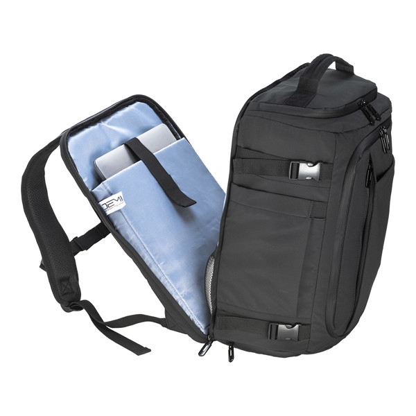 Cabin Size Travel Backpack / Suitcase With Laptop Holder (15) In Polyester - Black