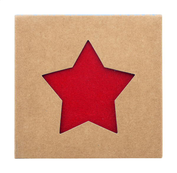 Rpet Christmas Coaster Set Vagnes - Red