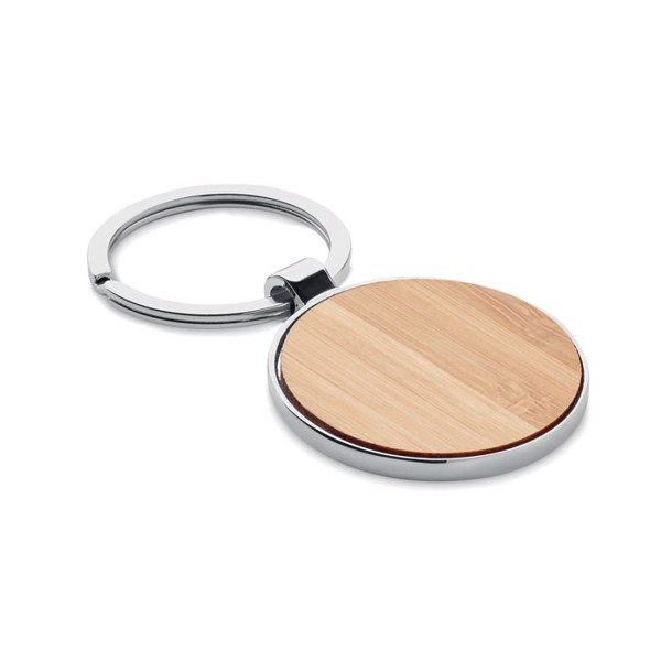 MB - Round key ring metal bamboo Ballarat