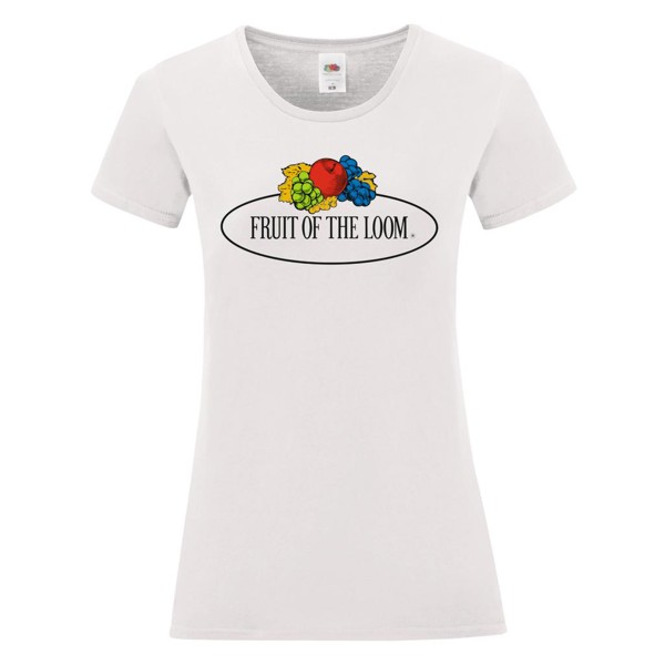 Ladies Vintage T Large Logo Print - White / XS