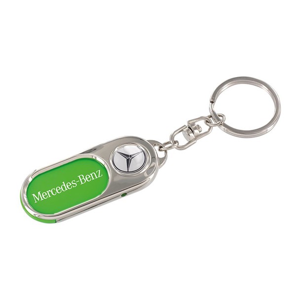 METAL KEYRING + PLASTIC INSERT - Blanc / 