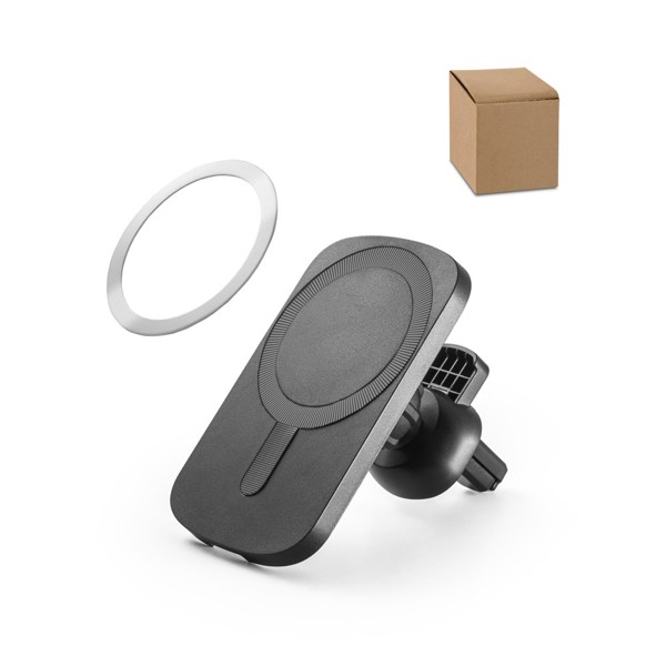 KOCH. Držák smartphonu do auta s bezdrátovou magnetickou nabíječkou 15W ve recyklovaného ABS (100% rABS)