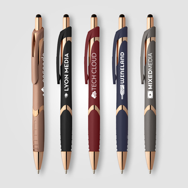 Stylo Joplin Softy Rose Gold avec Stylet - Assortiment / Jet d’encre 4 couleurs