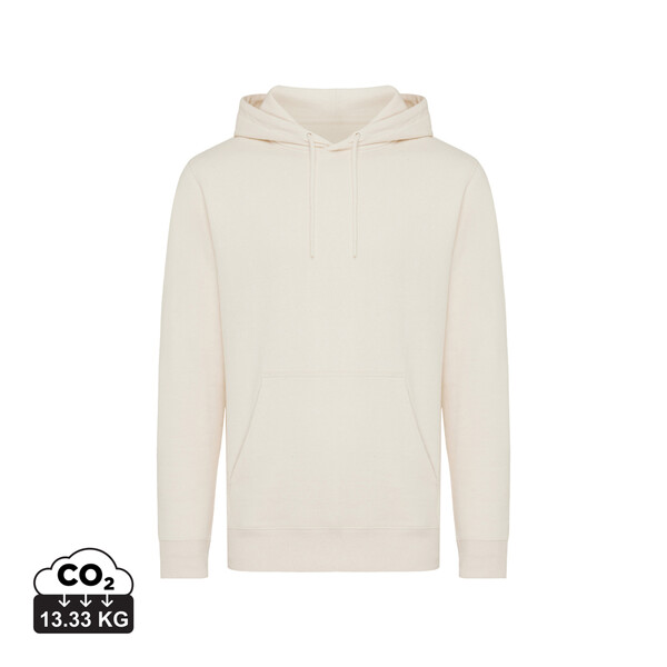 Lehká mikina s kapucí Iqoniq Rila z recykl. bavlny - Natural Raw / XXXL