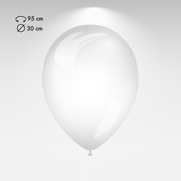 Balão Hg95i Personalizado Em Cor Metálica, 5 Faces 1 Cor - Branco