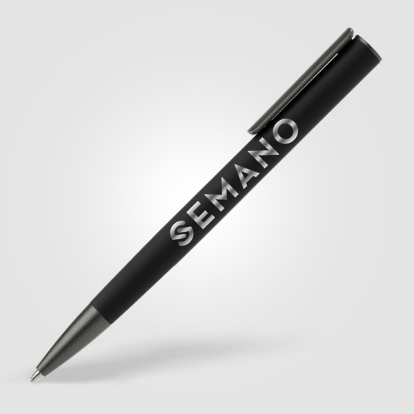 Stylo Jagger Acier - Noir / Jet d’encre 4 couleurs