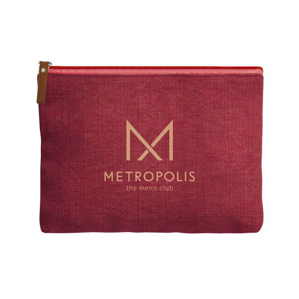 Trousse zip jute ANYDAYS - VERT/TURQUOISE