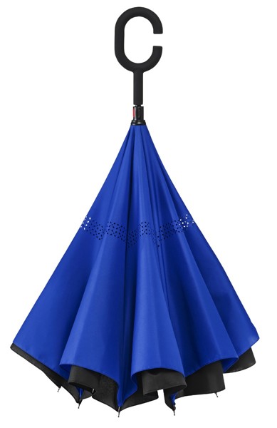 FALCONETTI - Parapluie Inside Out - Manuel - Impermable au vent -  105 cm - Noir / Bleu